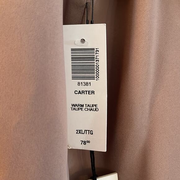 NWT Aritzia CARTER BLOUSE WARM Taupe Size 2XL Balletcore Office Siren - Picture 5 of 5